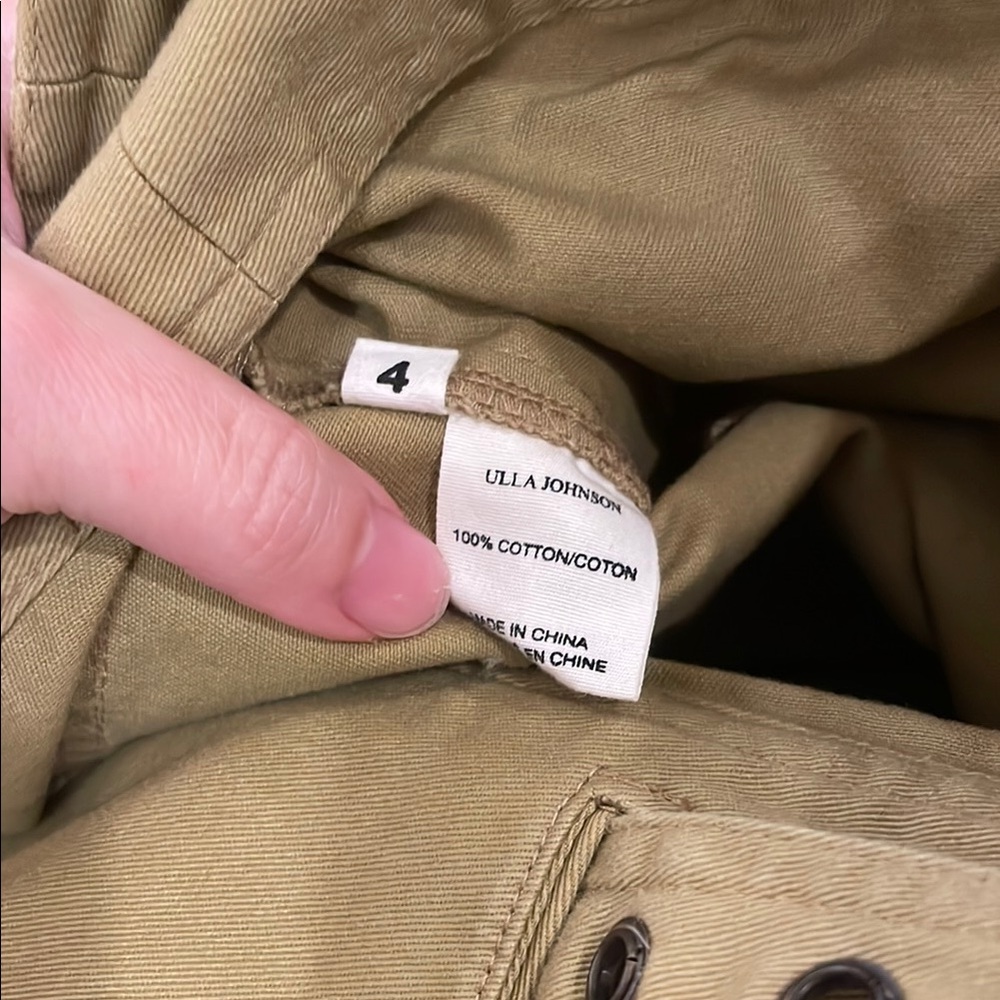 Ulla Johnson Chartreuse High-Waist Pleated Trousers with Belt - Picture 7 of 7